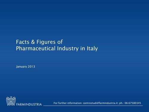 Facts & Figures of Pharmaceutical Industry in Italy - Farmindustria