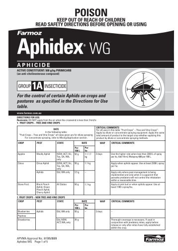 Aphidex WG pmanual - Farmoz