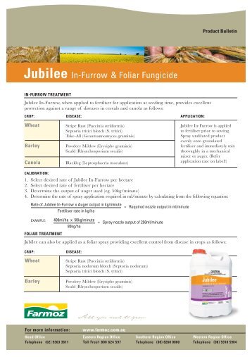Jubilee In-Furrow & Foliar Fungicide - Farmoz
