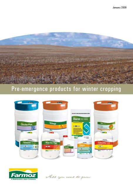 Pre-emergence products for winter cropping - Farmoz
