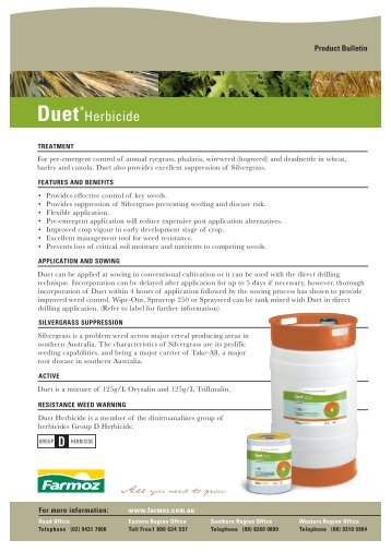 Duet Herbicide D - Farmoz