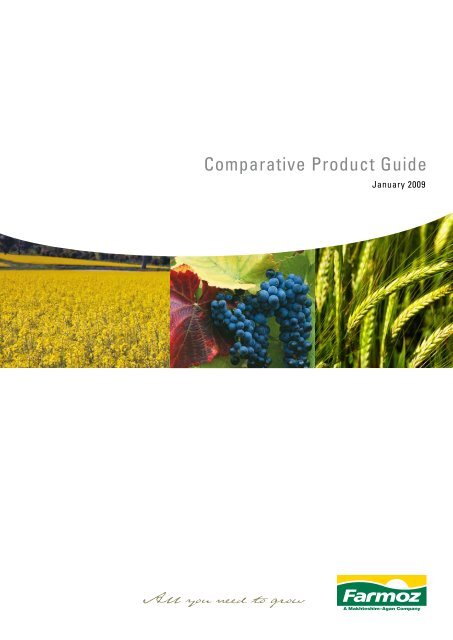 Download the Farmoz Comparative Product Guide January 2009