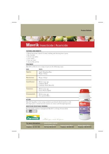 Mavrik Insecticide / Acaricide - Farmoz