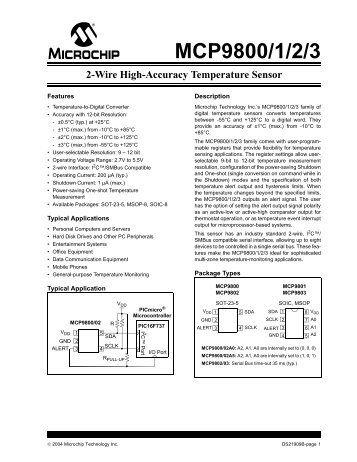 2-Wire High-Accuracy Temperature Sensor - Microchip