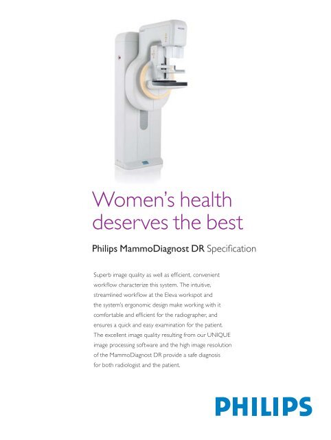 Philips MammoDiagnost DR specification - Fas Radiologie