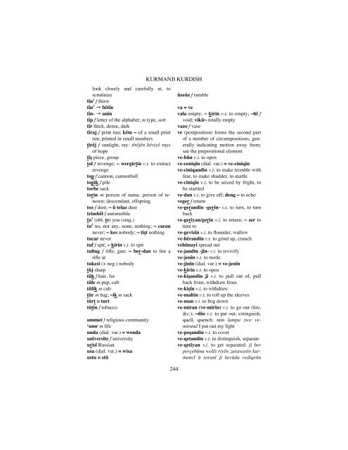 —Kurmanji Kurdish— A Reference Grammar with Selected Readings
