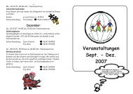 Veranstaltungen Sept. - Dez. 2007 - Familienzentrum Worms