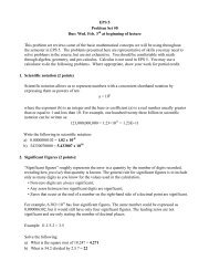 EPS 5 Problem Set #0 Due: Wed. Feb. 3rd at beginning of lecture ...