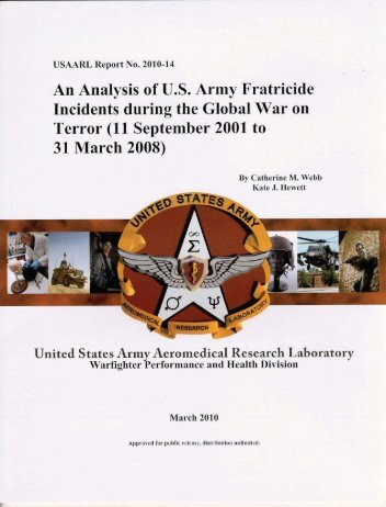 An Analysis of U.S. Army Fratricide Incidents during the Global War ...