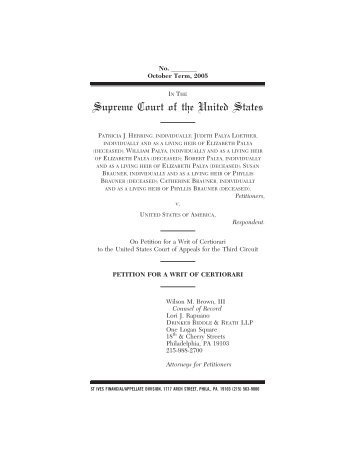 Herring v. USA Petition for Certiorari - Federation of American ...