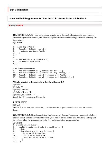 Musterfragen SCJP Ed.6 - AS-SYSTEME