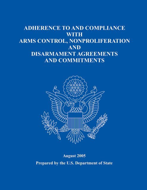 Adherence to and Compliance with Arms Control, Nonproliferation ...