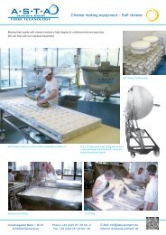 Cheese making equipment â Soft cheese - A-S-T-A-eismann GmbH