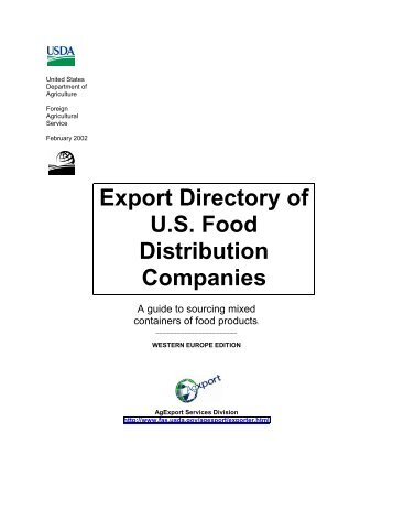 Export Directory of U.S. Food Distribution Companies - Foreign ...