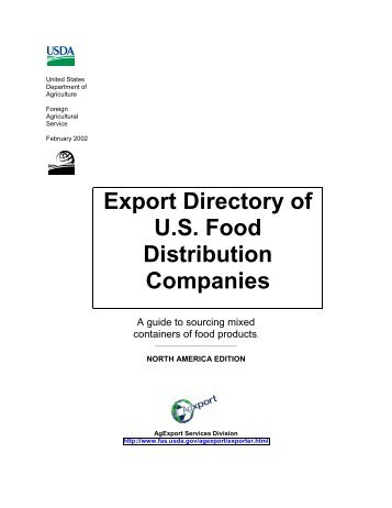 Export Directory of U.S. Food Distribution Companies - Foreign ...