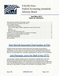 April-May 2013 - Federal Accounting Standards Advisory Board