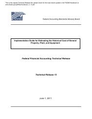 Federal Financial Accounting Technical Release 13