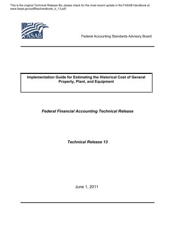 Federal Financial Accounting Technical Release 13