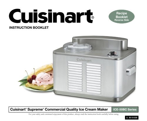 Cuisinart Supreme Commercial Quality Ice Cream Maker - ICE ...