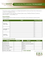 FiNANciAl PlANNiNG WORkShEEt - FASCore