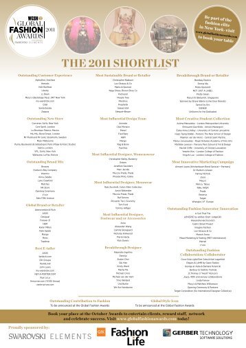 to view shortlist - Fashion Insight