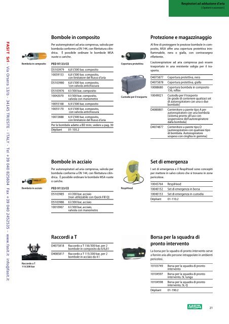 Scarica catalogo MSA - Fasit