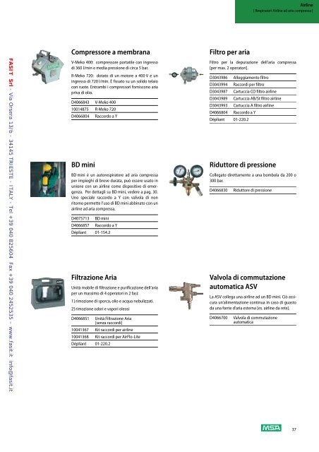 Scarica catalogo MSA - Fasit