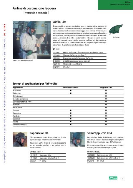 Scarica catalogo MSA - Fasit