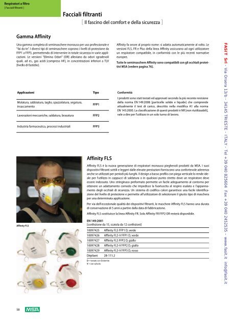 Scarica catalogo MSA - Fasit