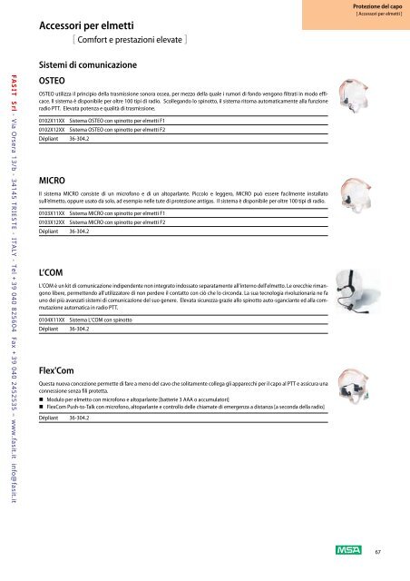 Scarica catalogo MSA - Fasit