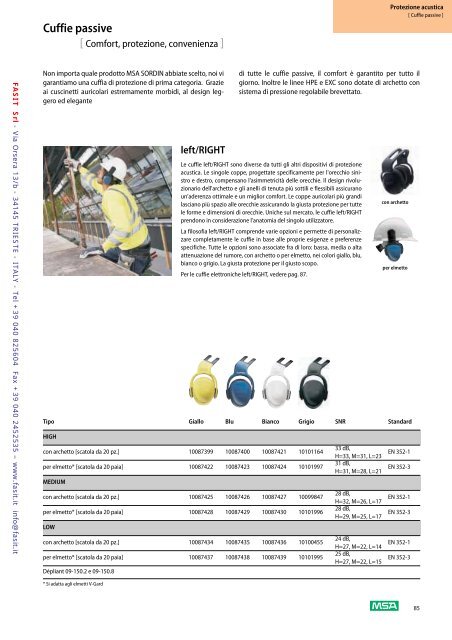 Scarica catalogo MSA - Fasit