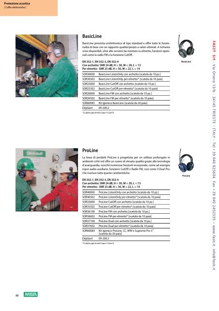 Scarica catalogo MSA - Fasit