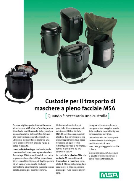 maschera facciale msa maschera facciale msa