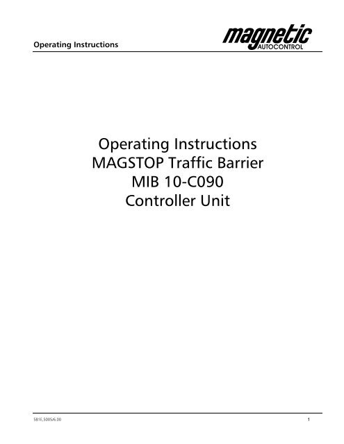 Magnetic Autocontrol Mib 10 Pdf Manual Fast Access Security Corp Magnetic Autocontrol Mib 10 Pdf Manual Fast Access Security Corp