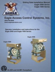 Eagle-1000 Installation Manual - Eagle Access Control Systems, Inc.