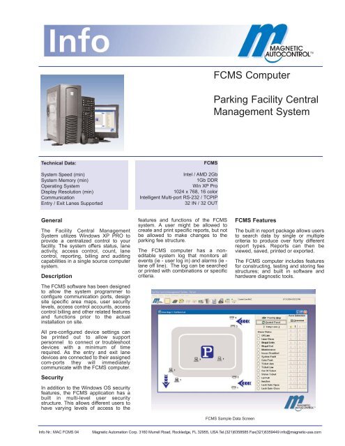 Magnetic Autocontrol FCMS PDF Documentation - Fast Access ...