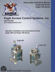 manual - Eagle Access Control Systems, Inc.