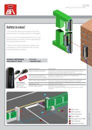 BFT DCW Specs - Fast Access Security Corp.