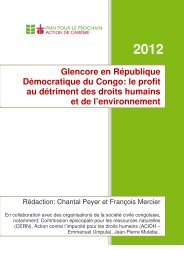 Glencore en République Démocratique du Congo - Fastenopfer