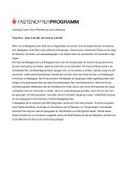 Kurztext und Flyer - Fastenopfer