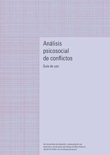 Análisis psicosocial de conflictos - Fastenopfer