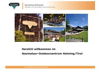 Herzlich willkommen im faszinatour-Outdoorzentrum Haiming/Tirol