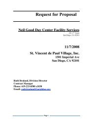 Request for Proposal - Father Joe's Villages
