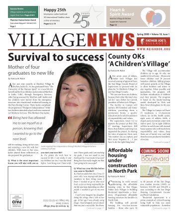 Survival to success - Father Joe's Villages