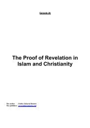 The Proof of Revelation in Islam and Christianity - Father Zakaria