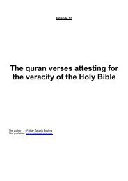 The quran verses attesting for the veracity of the ... - Father Zakaria