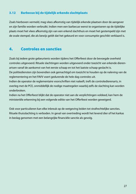 Informatiebrochure voor het Offerfeest - Favv