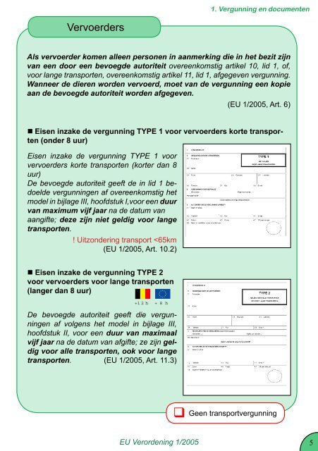 Het transport van levende dieren Uw blik op de weg is ... - Favv