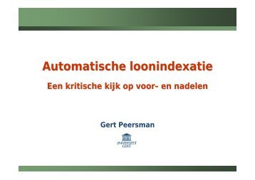 Automatische loonindexatie