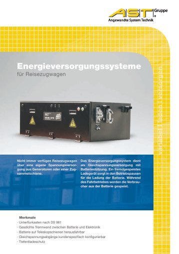 Energieversorgungssystem - AST Leistungselektronik